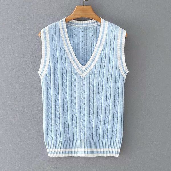 vest sweater women pullover fashion v-neck stripe sky blue mix and match spring 2021 casual chic european fashion sweater vest h1211, White;black
vest sweater women pullover fashion v-neck stripe sky blue mix and match spring 2021 casual chic european fashion sweater vest h1211, White;black