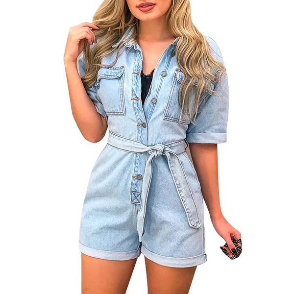 casual denim jumpsuit playsuits women short sleeve button blue female playsuit bow tie ladies jeans overalls, Black;white
casual denim jumpsuit playsuits women short sleeve button blue female playsuit bow tie ladies jeans overalls, Black;white
