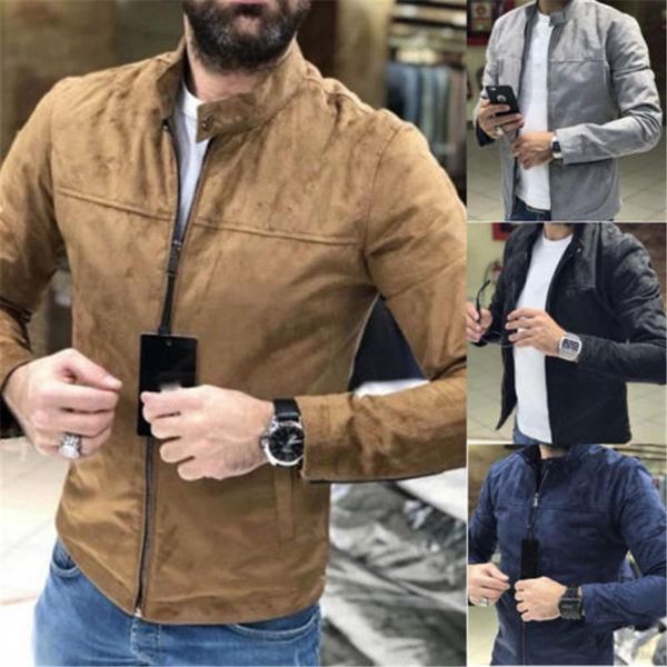 new men's suede fabric outdoor winter zipper warm coat jacket outwear fashion pp, Black;brown
new men's suede fabric outdoor winter zipper warm coat jacket outwear fashion pp, Black;brown