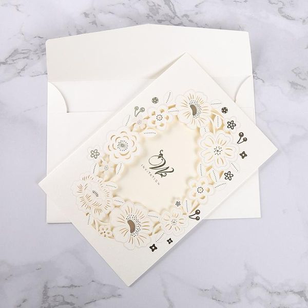 1pcs laser cut wedding invitation cards elegant luxury flora greeting cards customized wedding decoration party supplies wmtcut
1pcs laser cut wedding invitation cards elegant luxury flora greeting cards customized wedding decoration party supplies wmtcut
