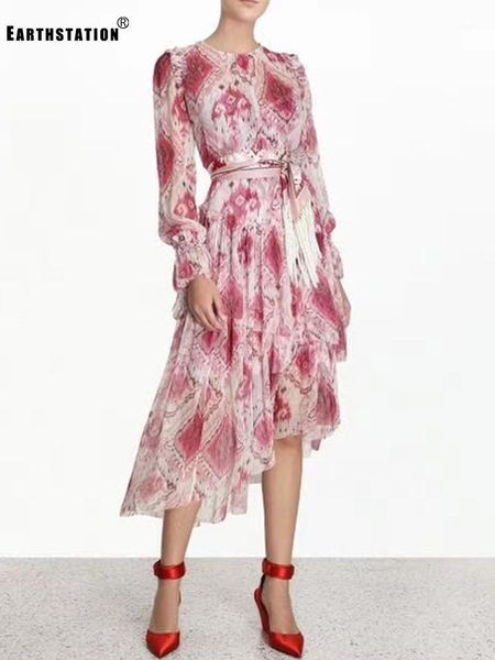 tie waist round neck pullover loose irregular retro print dress ladies autumn new style personality fashion1, Black;gray
tie waist round neck pullover loose irregular retro print dress ladies autumn new style personality fashion1, Black;gray