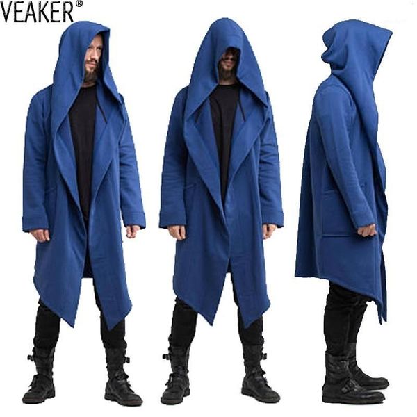 men's hoodies & sweatshirts 2021 autumn long mantle outerwear solid color hooded streetwear male loose sweatshirt cloak1, Black
men's hoodies & sweatshirts 2021 autumn long mantle outerwear solid color hooded streetwear male loose sweatshirt cloak1, Black