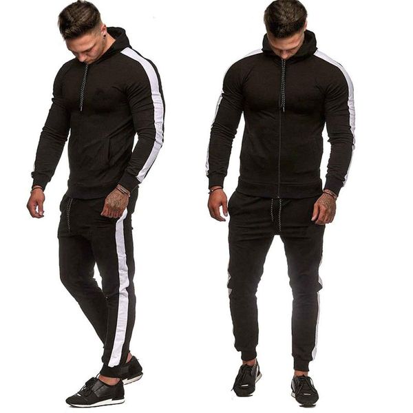2021 men's training sportswear set autumn splicing zipper print sweatshirt pants sets sport suit tracksuit clothing jacket, Gray
2021 men's training sportswear set autumn splicing zipper print sweatshirt pants sets sport suit tracksuit clothing jacket, Gray
