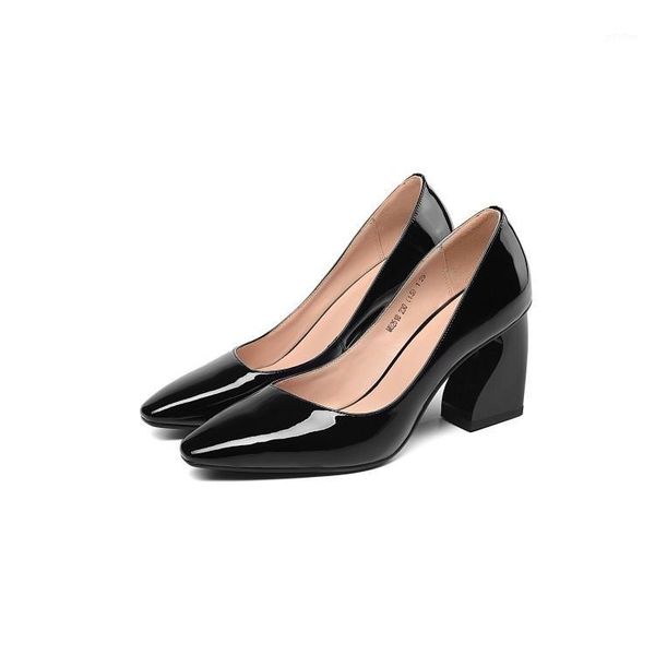 2020 new square high-heeled shoes in her yi xing gen patent leather fashion natural women's genuine leather shoes party wedding1, Black
2020 new square high-heeled shoes in her yi xing gen patent leather fashion natural women's genuine leather shoes party wedding1, Black
