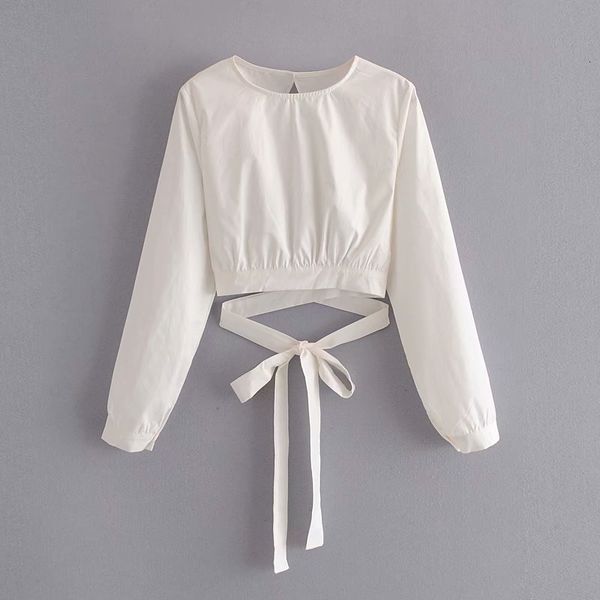 2021 new lj 87263 fall backless belt after europe and the united states women's long sleeve shirt cb0h, White
2021 new lj 87263 fall backless belt after europe and the united states women's long sleeve shirt cb0h, White