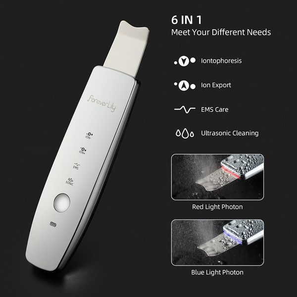 ultrasonic face scrubber beauty red&blue light led pn therapy ems facial peeling ion pore clean remove blackhead exfolia
ultrasonic face scrubber beauty red&blue light led pn therapy ems facial peeling ion pore clean remove blackhead exfolia