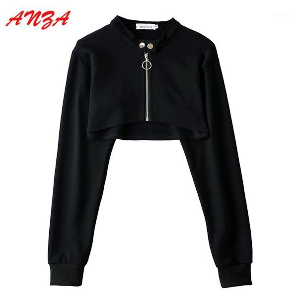 anza women hoodies with turtleneck zipper long sleeve solid pullover femme high street fashion grey cotton sweatershirt, Black
anza women hoodies with turtleneck zipper long sleeve solid pullover femme high street fashion grey cotton sweatershirt, Black