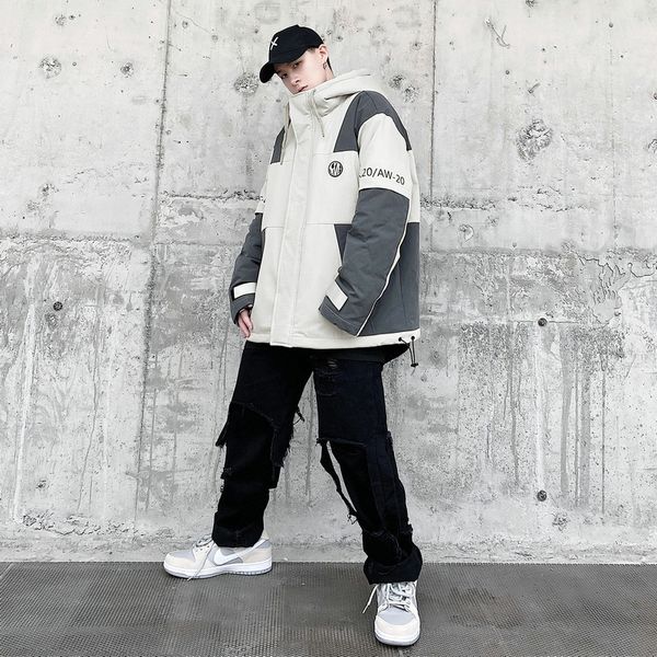 men's down jacket short 2020 new thickened popular winter white duck down warm and handsome hoodie q1209, Black
men's down jacket short 2020 new thickened popular winter white duck down warm and handsome hoodie q1209, Black