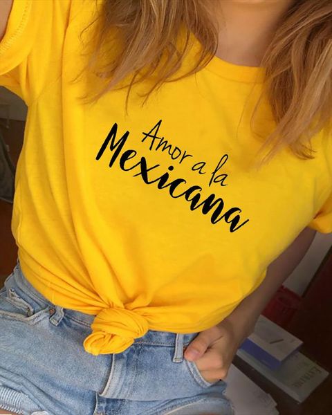 amor a la mexicana printed new arrival womens summer funny casual 100%cotton t shirt spanish shirts latina, White
amor a la mexicana printed new arrival womens summer funny casual 100%cotton t shirt spanish shirts latina, White