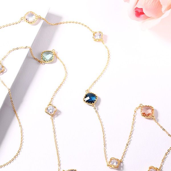 2020 women belt skirt fashion popular clover lngstyle gemstone bright natural smooth sweater chain accessories 25, Silver
2020 women belt skirt fashion popular clover lngstyle gemstone bright natural smooth sweater chain accessories 25, Silver