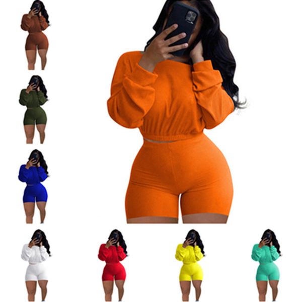 womens spring summer ribbed outfits 2 piece shorts set plus size s-5xl sportswear long sleeve casual clothing set joggers tracksuit h2204, White
womens spring summer ribbed outfits 2 piece shorts set plus size s-5xl sportswear long sleeve casual clothing set joggers tracksuit h2204, White