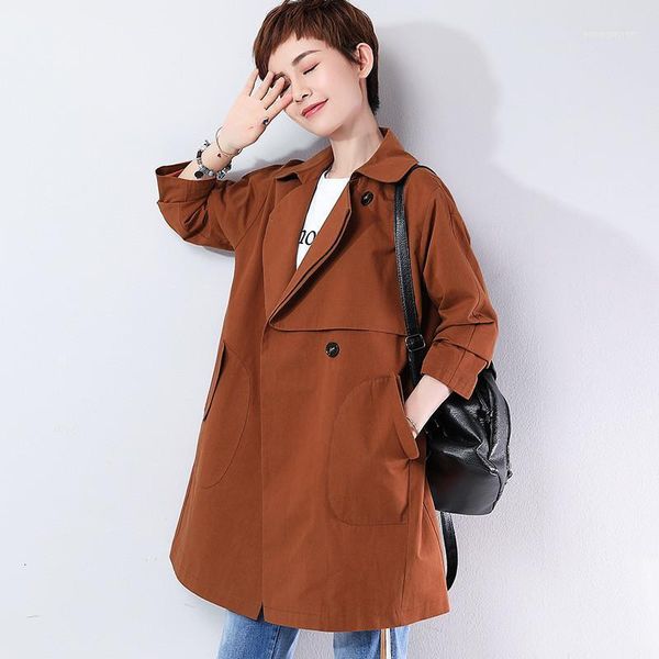 women's trench coats middle-aged windbreaker female long section 2021 spring autumn large size women overcoat x8741, Tan;black
women's trench coats middle-aged windbreaker female long section 2021 spring autumn large size women overcoat x8741, Tan;black