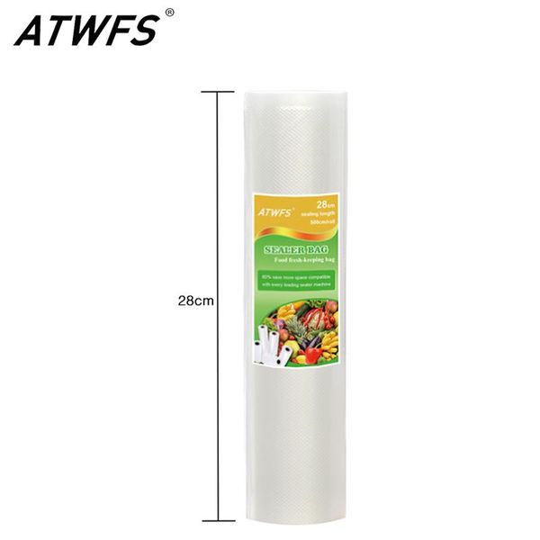 atwfs высокого качества 28см * 500cm / рулон вакуумные мешки для хранения saver вакуумный упаковщик сумки packer
atwfs высокого качества 28см * 500cm / рулон вакуумные мешки для хранения saver вакуумный упаковщик сумки packer