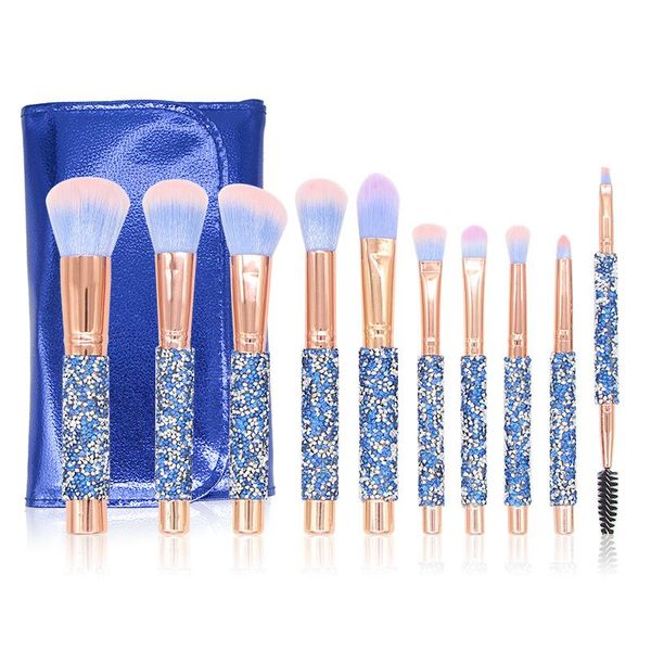 makeup brushes 10 diamond-encrusted with blue diamond handle, high-end loose powder eyeshadow brush, beauty tools
makeup brushes 10 diamond-encrusted with blue diamond handle, high-end loose powder eyeshadow brush, beauty tools