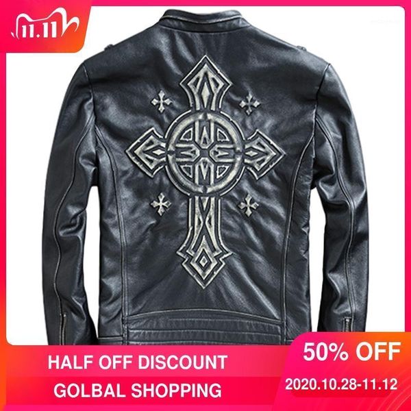 2020 vintage black motorcycle style genuine leather jacket men plus size 5xl real natural cowhide autumn slim fit biker's coat1
2020 vintage black motorcycle style genuine leather jacket men plus size 5xl real natural cowhide autumn slim fit biker's coat1