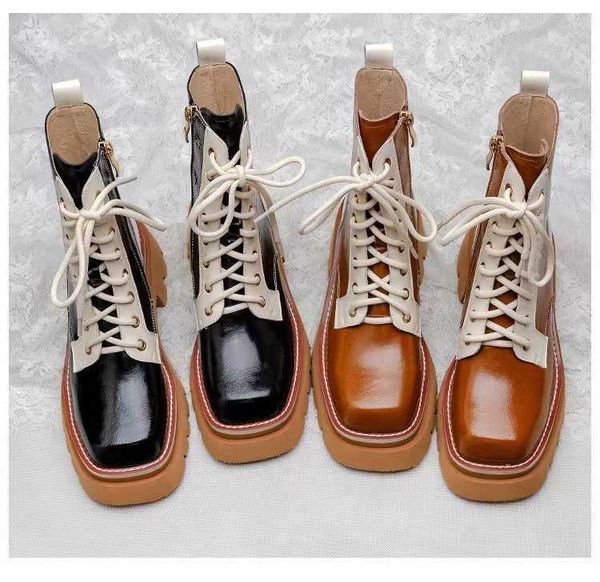 2021 winter new high heel martin women's fashion lace up brown short spring and autumn thin british boots, Black
2021 winter new high heel martin women's fashion lace up brown short spring and autumn thin british boots, Black