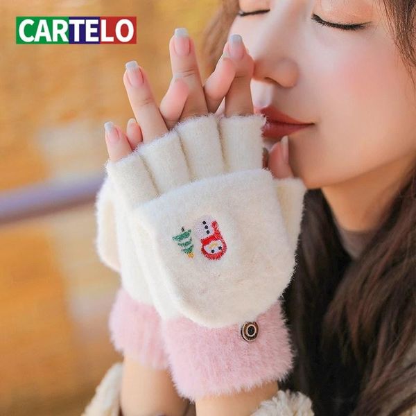 five fingers gloves cartelo autumn and winter knitted half-finger for ladies outdoor windproof warmth can flip fashion cartoon cute, Blue;gray
five fingers gloves cartelo autumn and winter knitted half-finger for ladies outdoor windproof warmth can flip fashion cartoon cute, Blue;gray