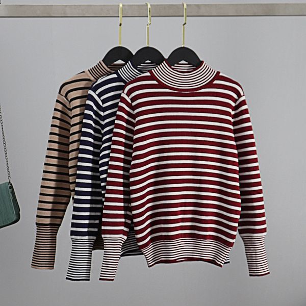 gigogou thick warm fur woman sweater striped women turtleneck sweater autumn winter female knitwear soft jumpersweter mujer 201130, White;black
gigogou thick warm fur woman sweater striped women turtleneck sweater autumn winter female knitwear soft jumpersweter mujer 201130, White;black