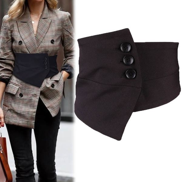 brand designer office ladies autumn corset strap black suit fabric wide irregular ceinture elastic dress waist belt decoration y200513, Black;brown
brand designer office ladies autumn corset strap black suit fabric wide irregular ceinture elastic dress waist belt decoration y200513, Black;brown