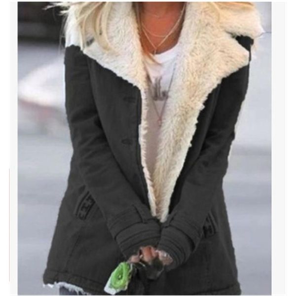 ladies fur collar down jackets fashion trend fleece long sleeve button down padded coats designer winter female new casual warm outerwear, Black
ladies fur collar down jackets fashion trend fleece long sleeve button down padded coats designer winter female new casual warm outerwear, Black