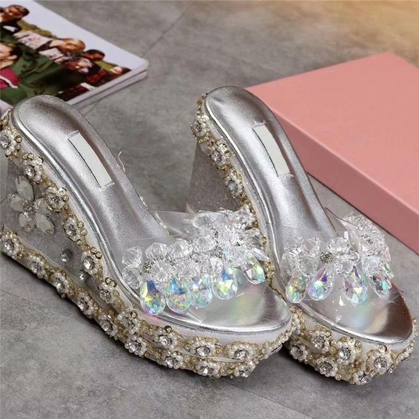 slippers bling rhinestone women wedge 10cm high heel platform pumps summer dress shoes woman gladiator sandals fashion mules, Black
slippers bling rhinestone women wedge 10cm high heel platform pumps summer dress shoes woman gladiator sandals fashion mules, Black