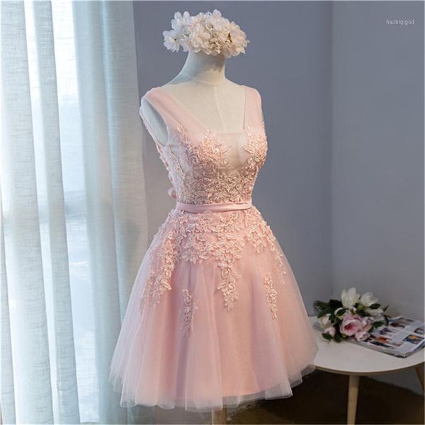 short pink prom dresses 2019 elegant a line double v neck sleeveless lace applique prom gown vestidos de gala1, White;black
short pink prom dresses 2019 elegant a line double v neck sleeveless lace applique prom gown vestidos de gala1, White;black