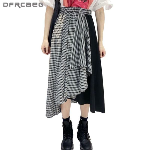 patchwork summer chiffon irregular long skirts womens 2021 elastic waist casual elegant personality plus size skirt femme saias, Black
patchwork summer chiffon irregular long skirts womens 2021 elastic waist casual elegant personality plus size skirt femme saias, Black