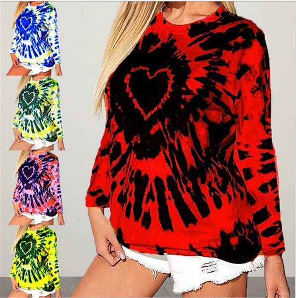 women sweater pullover designer love tie-dye print long sleeve t-shirt hoodies hooded valentine's day plus size women clothing e120504, White
women sweater pullover designer love tie-dye print long sleeve t-shirt hoodies hooded valentine's day plus size women clothing e120504, White
