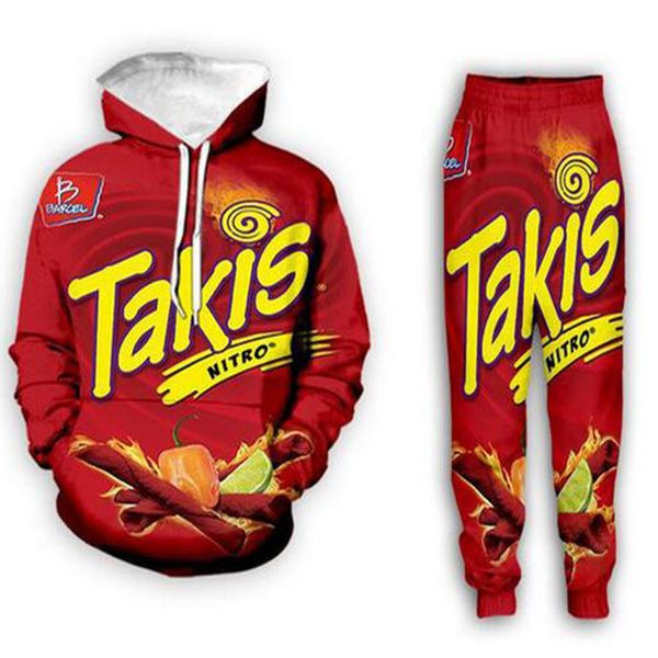 new men/womens takis funny 3d print fashion tracksuits hip hop pants + hoodies mh094, Gray
new men/womens takis funny 3d print fashion tracksuits hip hop pants + hoodies mh094, Gray
