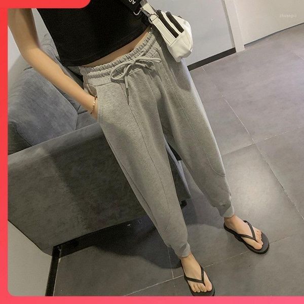 6535 cotton autumn design simple high waist sports pants women's loose beam feet harem pants casual sweatpants1, Black;white
6535 cotton autumn design simple high waist sports pants women's loose beam feet harem pants casual sweatpants1, Black;white