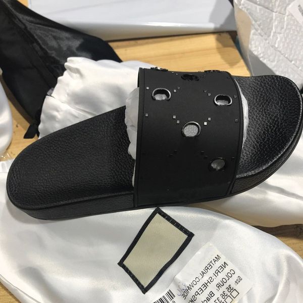 marketing large size popular branded genuine leather luxury women's sandals designer men slide slippers no, Black
marketing large size popular branded genuine leather luxury women's sandals designer men slide slippers no, Black