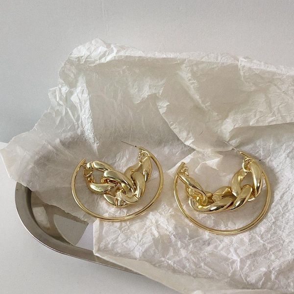 hoop & huggie korean trendy gold silver color metal chain exaggerated earrings for woman aesthetic jewelry accessorie 2021, Golden;silver
hoop & huggie korean trendy gold silver color metal chain exaggerated earrings for woman aesthetic jewelry accessorie 2021, Golden;silver