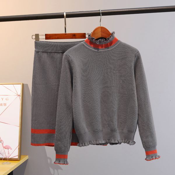 2021 new 2 pieces set knitted sweater autumn winter thick warm ruffled women pullovers pull sweet girls tracksuits yk8d, White;black
2021 new 2 pieces set knitted sweater autumn winter thick warm ruffled women pullovers pull sweet girls tracksuits yk8d, White;black