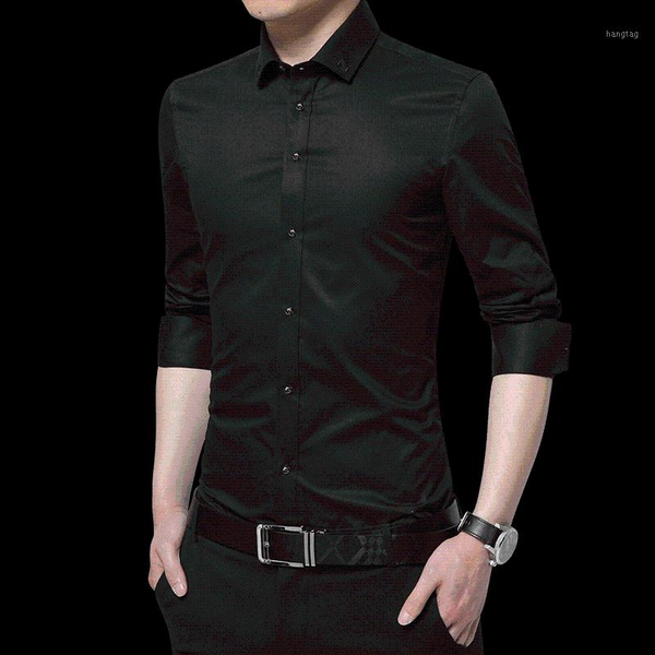 men's shirt european size new slim fit men's shirt solid color long sleeve british style cotton office business slim fit r1, White;black
men's shirt european size new slim fit men's shirt solid color long sleeve british style cotton office business slim fit r1, White;black