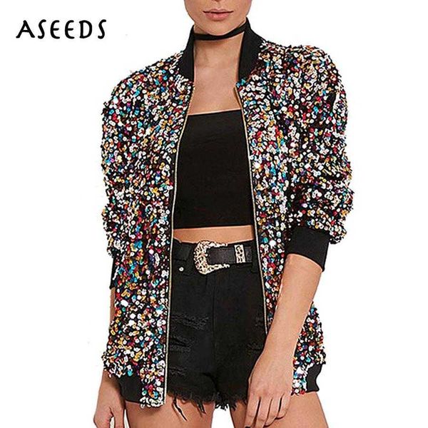 autumn sequin bomber jacket women basic coats cardigan long sleeve baseball jackets jaqueta feminina inverno winter fashion, Black;brown
autumn sequin bomber jacket women basic coats cardigan long sleeve baseball jackets jaqueta feminina inverno winter fashion, Black;brown