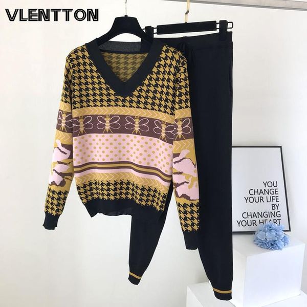 autumn winter women knitted tracksuits two piece set casual plaid pullover sweatshirts + elastic pants suit female sport outfits, Gray
autumn winter women knitted tracksuits two piece set casual plaid pullover sweatshirts + elastic pants suit female sport outfits, Gray