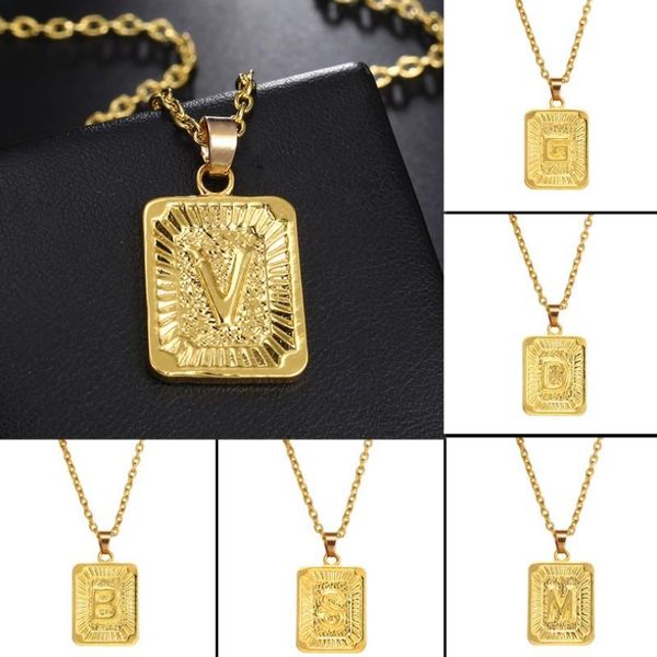 gold color a-z letters square necklace initial pendant chain for men women jewelry gifts, Silver
gold color a-z letters square necklace initial pendant chain for men women jewelry gifts, Silver