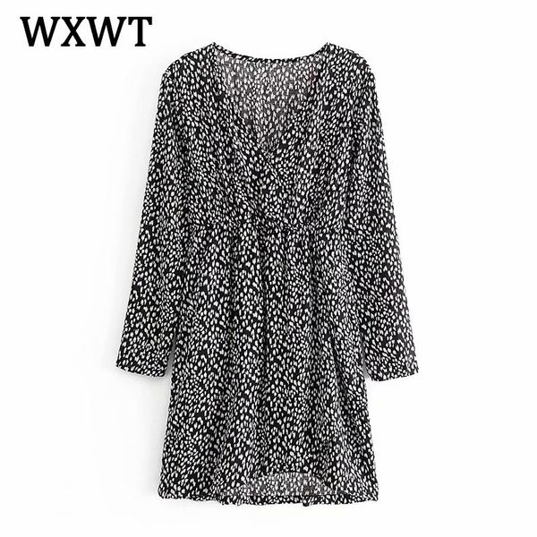 wxwt new women leopard print dress fashion v neck temperament elegant ladies short dress dwdd60459, Black;gray
wxwt new women leopard print dress fashion v neck temperament elegant ladies short dress dwdd60459, Black;gray
