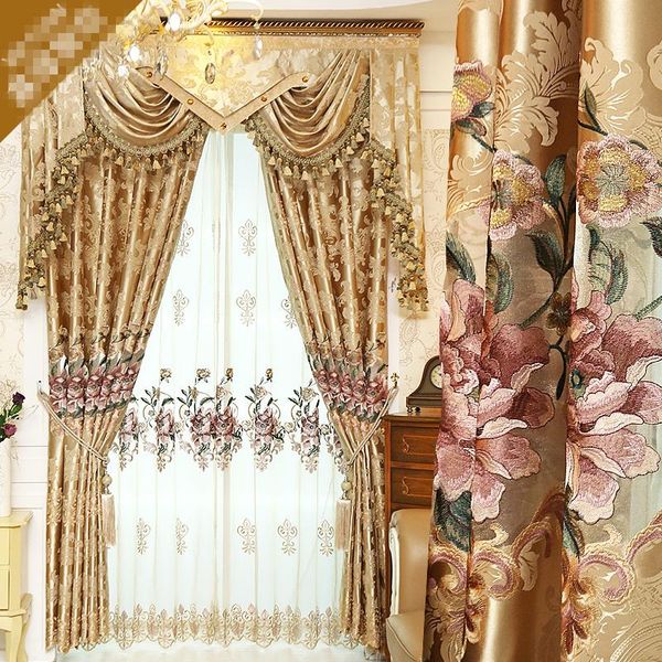 custom curtain european style luxury hollow embroidered curtains living room curtain gold color cloth blackout e729
custom curtain european style luxury hollow embroidered curtains living room curtain gold color cloth blackout e729