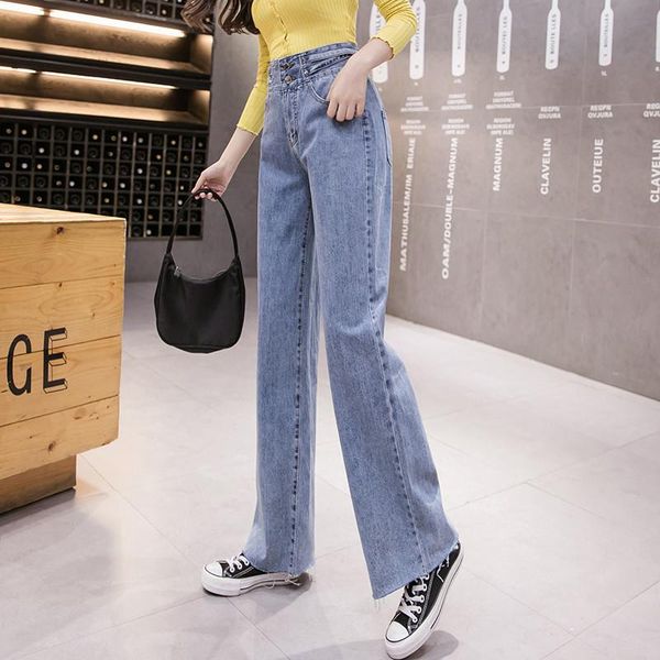 limiguyue women high waist denim jeans spring soft overlength side tie breasted mopping pants slim wide leg trousers jean k094, Blue
limiguyue women high waist denim jeans spring soft overlength side tie breasted mopping pants slim wide leg trousers jean k094, Blue