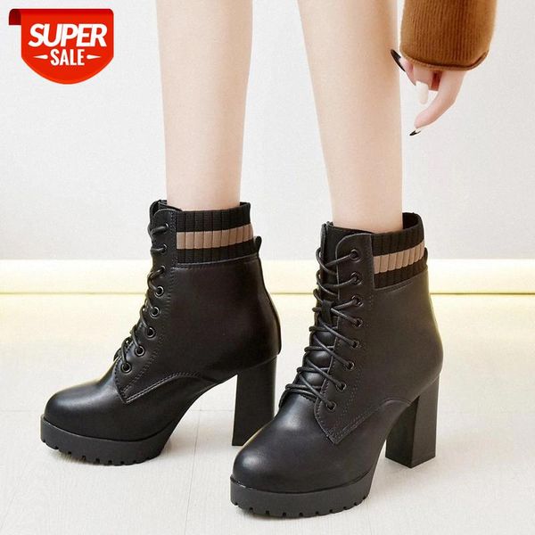 lucyever fashion patchwork elastic chunky ankle boots women thick heels platform botas woman lace up leather motorcycle boots #gh81, Black
lucyever fashion patchwork elastic chunky ankle boots women thick heels platform botas woman lace up leather motorcycle boots #gh81, Black