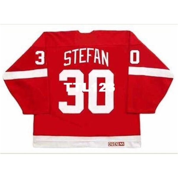 121 #30 greg stefan detroit red wings 1986 ccm vintage hockey jersey or custom any name or number retro jersey, Black
121 #30 greg stefan detroit red wings 1986 ccm vintage hockey jersey or custom any name or number retro jersey, Black