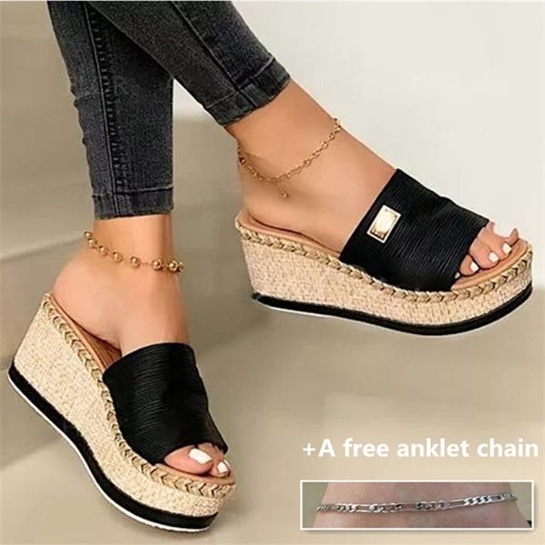 fashion summer slippers women wedge solid platform soft comfort ladies sandals 2020 new casual shoes outdoor beach slippers y1120, Black
fashion summer slippers women wedge solid platform soft comfort ladies sandals 2020 new casual shoes outdoor beach slippers y1120, Black