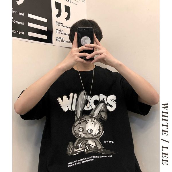 graffiti rabbit american brand personality fashion short sleeve summer loose t-shirt men's hip-hop top, White;black
graffiti rabbit american brand personality fashion short sleeve summer loose t-shirt men's hip-hop top, White;black