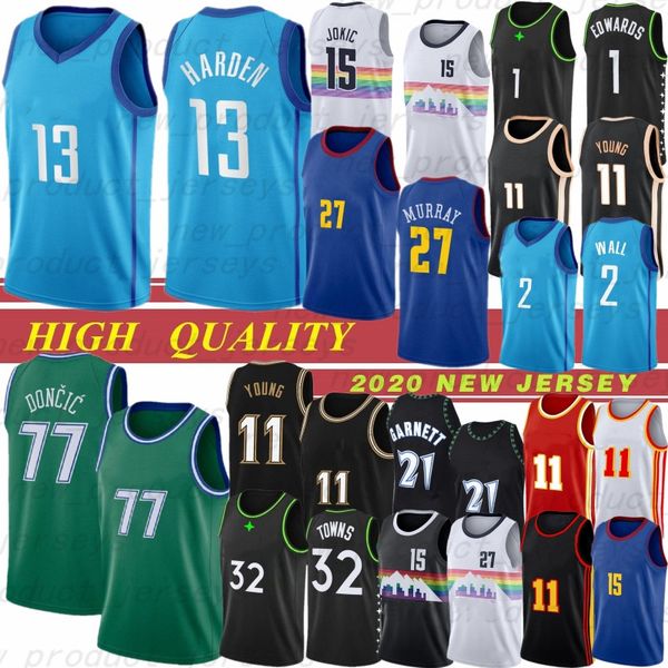 77 doncic nikola anthony jokic murray john harden wall trae kevin young karl-anthony garnett towns 1 edwards basketball jerseys, Black;red
77 doncic nikola anthony jokic murray john harden wall trae kevin young karl-anthony garnett towns 1 edwards basketball jerseys, Black;red
