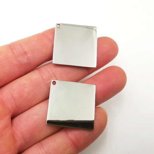 10pcs lot 25mm square army card tag stainless steel pendants charms jewelry marking findings diy, Silver
10pcs lot 25mm square army card tag stainless steel pendants charms jewelry marking findings diy, Silver