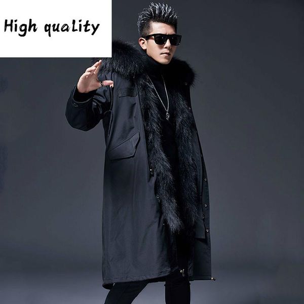 parka mens real fur coat winter jacket raccoon fur liner long windbreaker warm parkas plus size jackets, Black
parka mens real fur coat winter jacket raccoon fur liner long windbreaker warm parkas plus size jackets, Black
