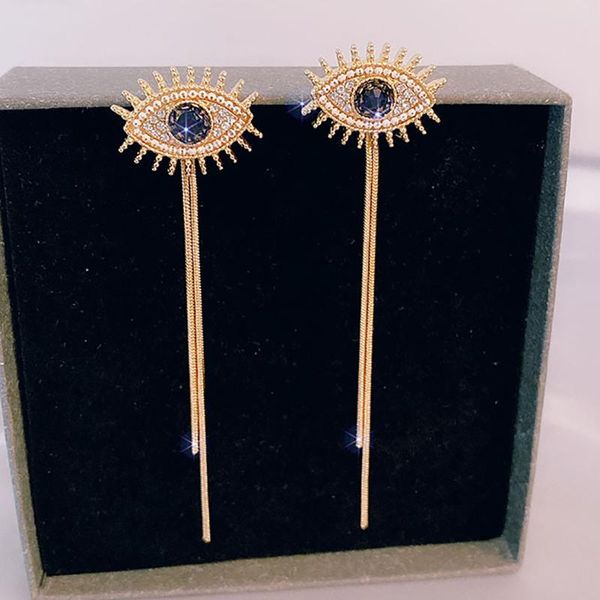 New Fashion Classic Geometric Women Dangle Earrings Vintage Gold Bar Long Thread Tassel Evil Eye Earring Female Korean Jewelry, Silver
New Fashion Classic Geometric Women Dangle Earrings Vintage Gold Bar Long Thread Tassel Evil Eye Earring Female Korean Jewelry, Silver