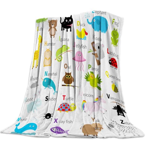 alphabet animal cartoon flannel blanket portable soft throw blanket warm microfiber blankets for beds
alphabet animal cartoon flannel blanket portable soft throw blanket warm microfiber blankets for beds