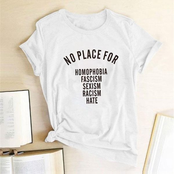 no place for homophobia fascism sexism racism hate print t-shirts women summer harajuku for teens woman tshirts fashion, White
no place for homophobia fascism sexism racism hate print t-shirts women summer harajuku for teens woman tshirts fashion, White